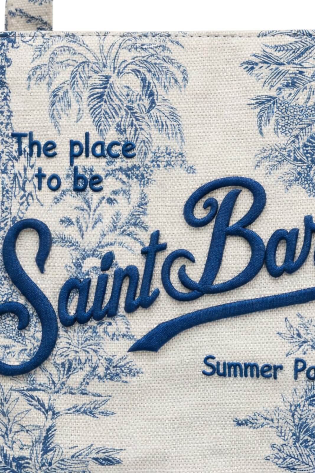 Borsa da mare MC2 Saint Barth in canvas con stampa
