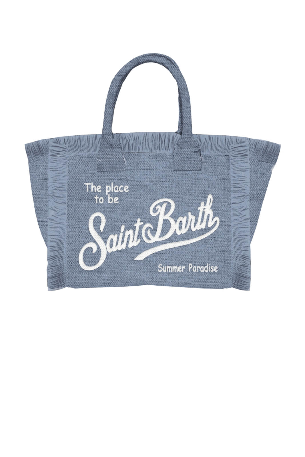 Borsa da donna MC2 Saint Barth in lino con frange