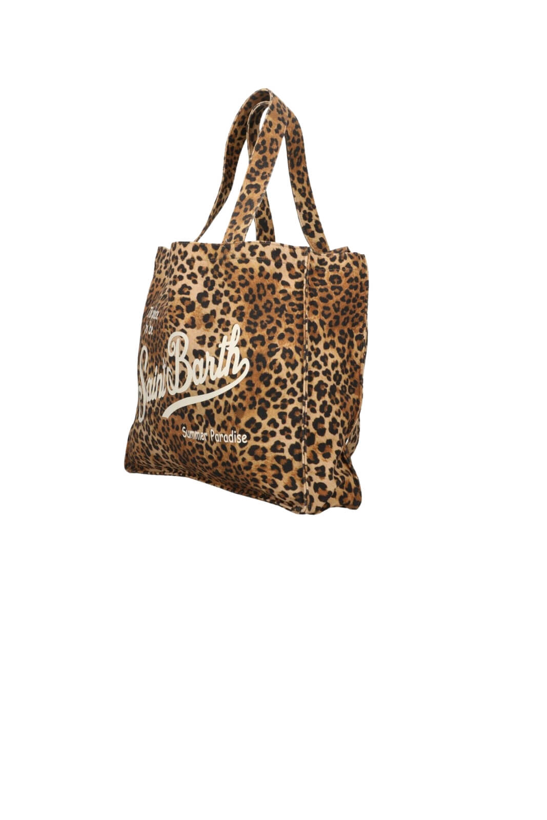 Borsa da mare MC2 Saint Barth in fantasia animalier con manici
