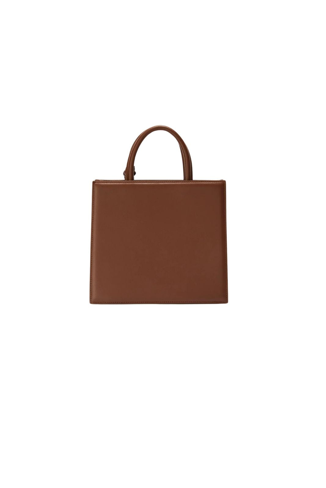 Borsa donna marrone in pelle firmata MC2 Saint Barth con logo dorato