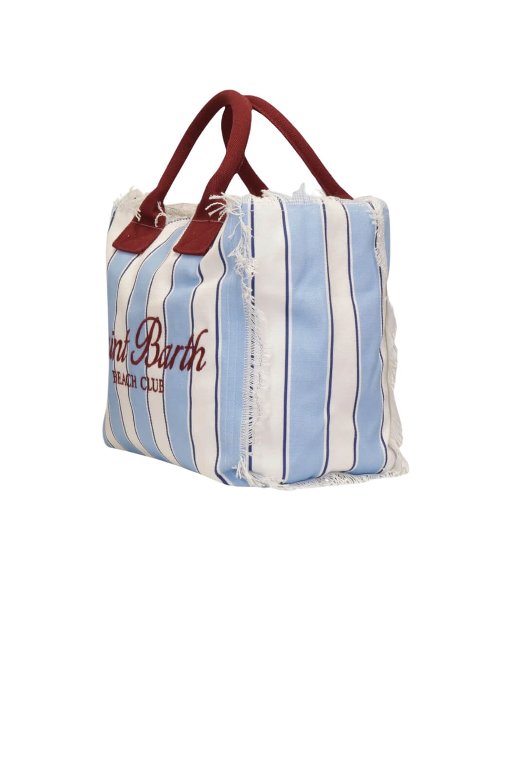 Borsa da mare MC2 Saint Barth a righe con manici e frange