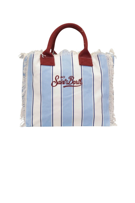Borsa da mare MC2 Saint Barth a righe con manici e frange
