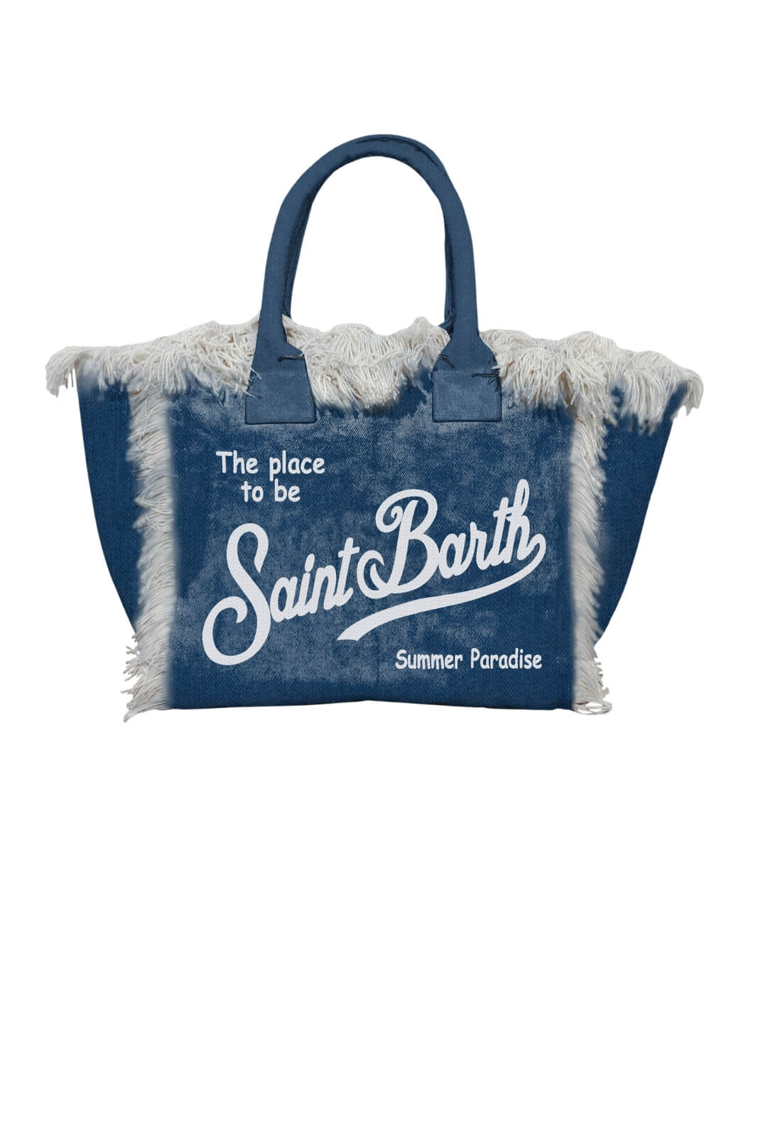 MC2 Saint Barth borsa donna in denim Vanity con frange
