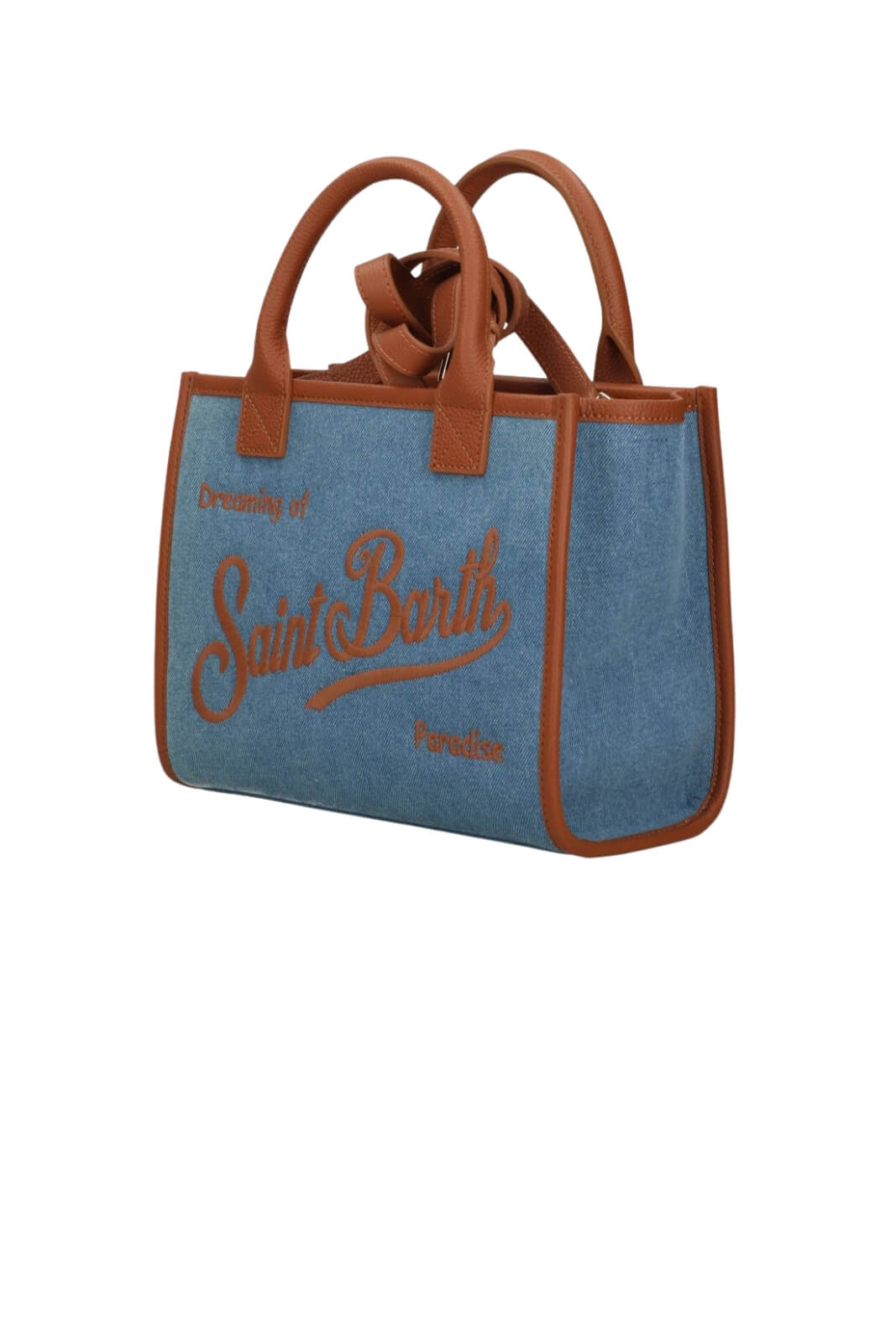 Borsa media da donna MC2 Saint Barth in denim e pelle