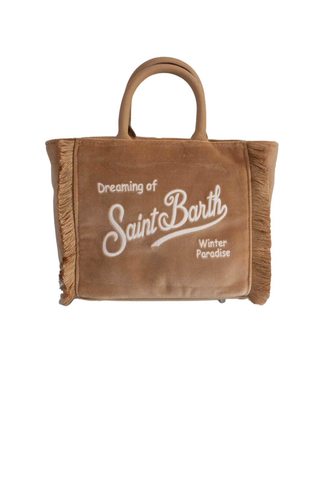 Borsa da donna MC2 Saint Barth mini in velluto con frange