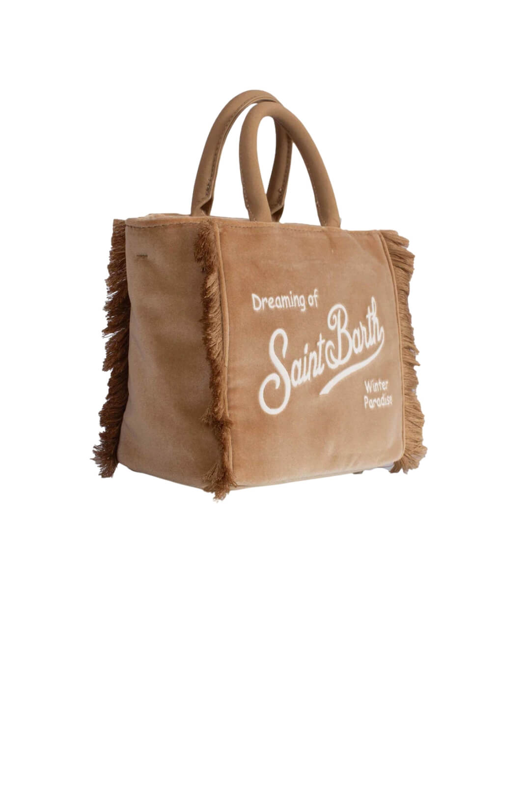 Borsa da donna MC2 Saint Barth mini in velluto con frange