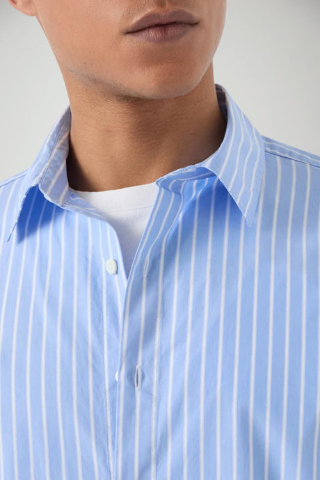 Camicia da uomo MC2 Saint Barth a righe over fit
