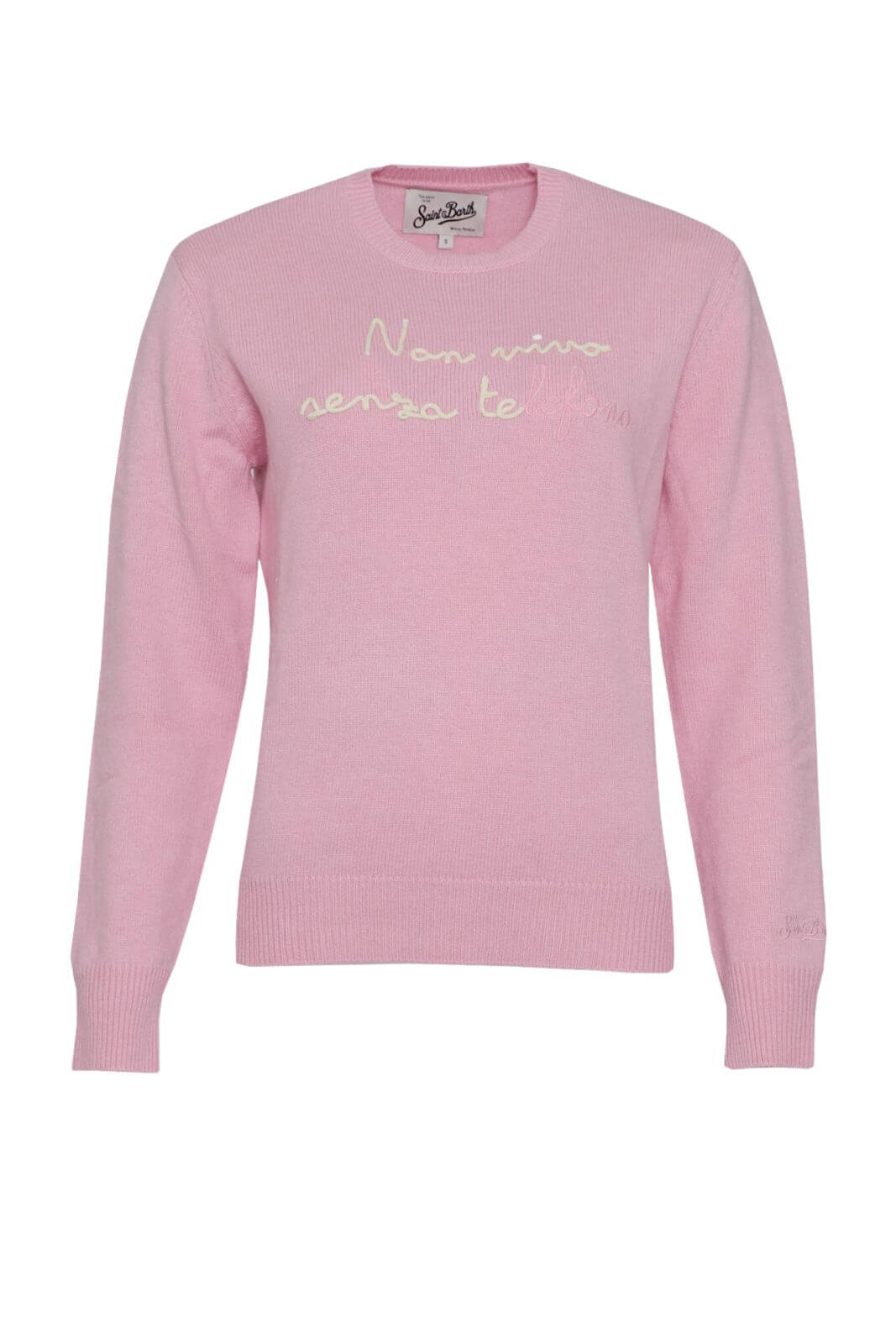 Maglione da donna MC2 Saint Barth a girocollo con ricamo fronte