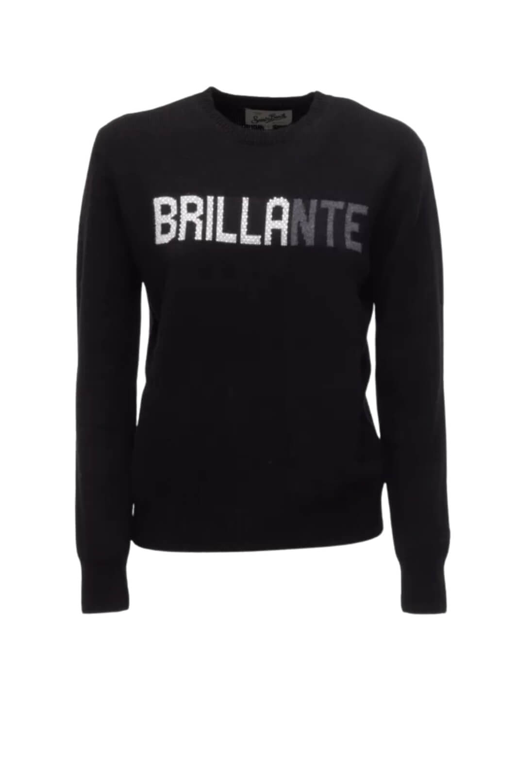Maglione MC2 Saint Barth da donna a girocollo con lettering brillante sul torace fronte