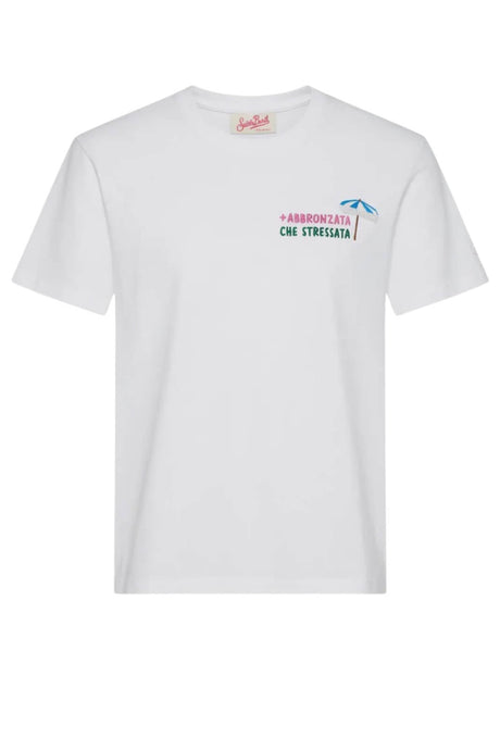 T-shirt da donna MC2 Saint Barth a maniche corte con ricamo