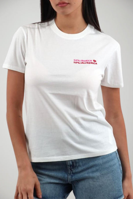 T-shirt da donna MC2 Saint Barth a manica corte con scritta colorata