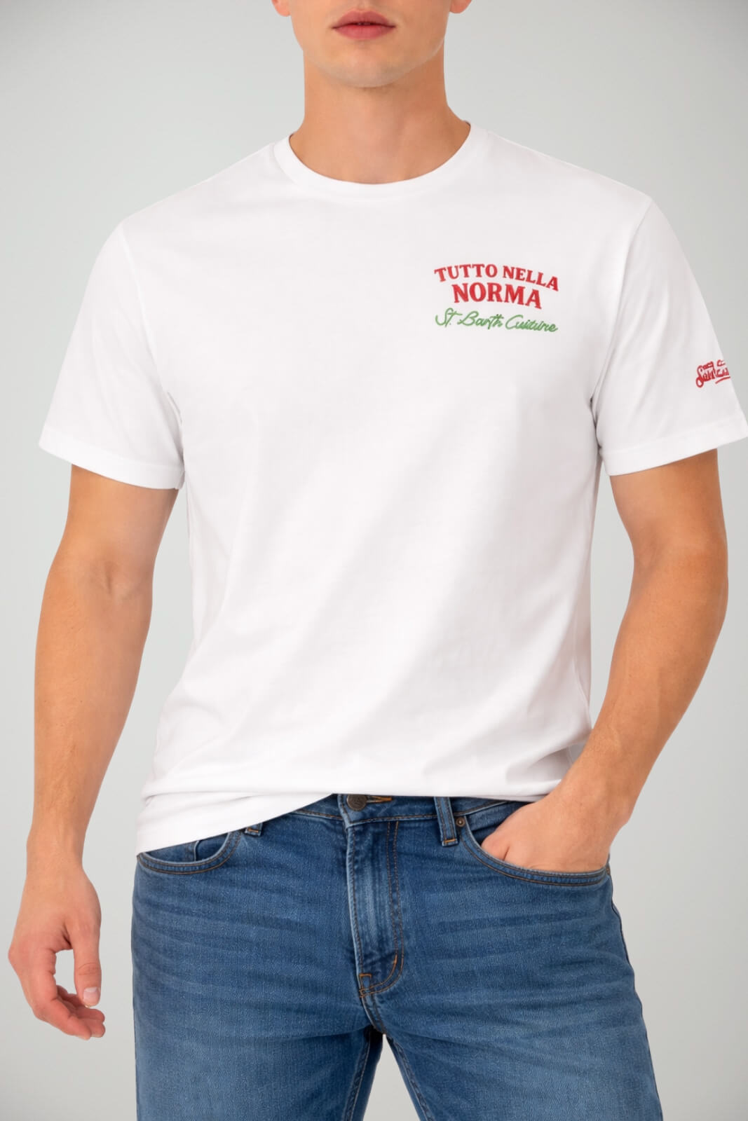 T-shirt uomo MC2 Saint Barth a maniche corte con doppia stampa