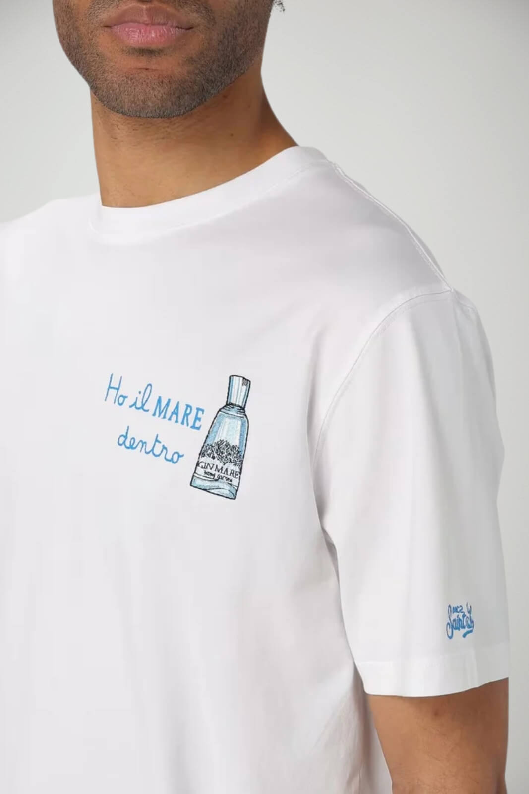 T-shirt da uomo MC2 Saint Barth a maniche corte con ricamo