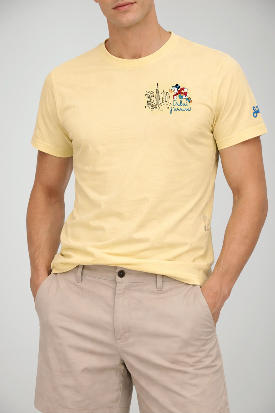 T-shirt da uomo MC2 Saint Barth a maniche corte con ricamo zio Paperone