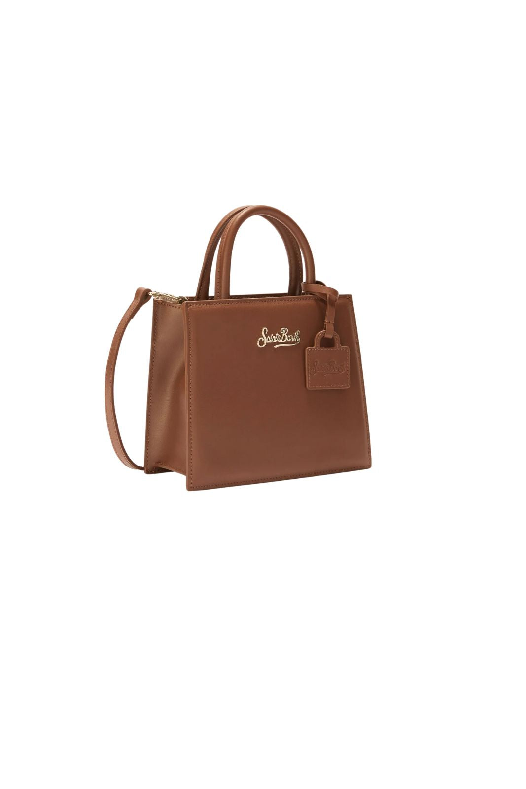 MC2 Saint Barth women's SHOP BAG MINI in brown leather