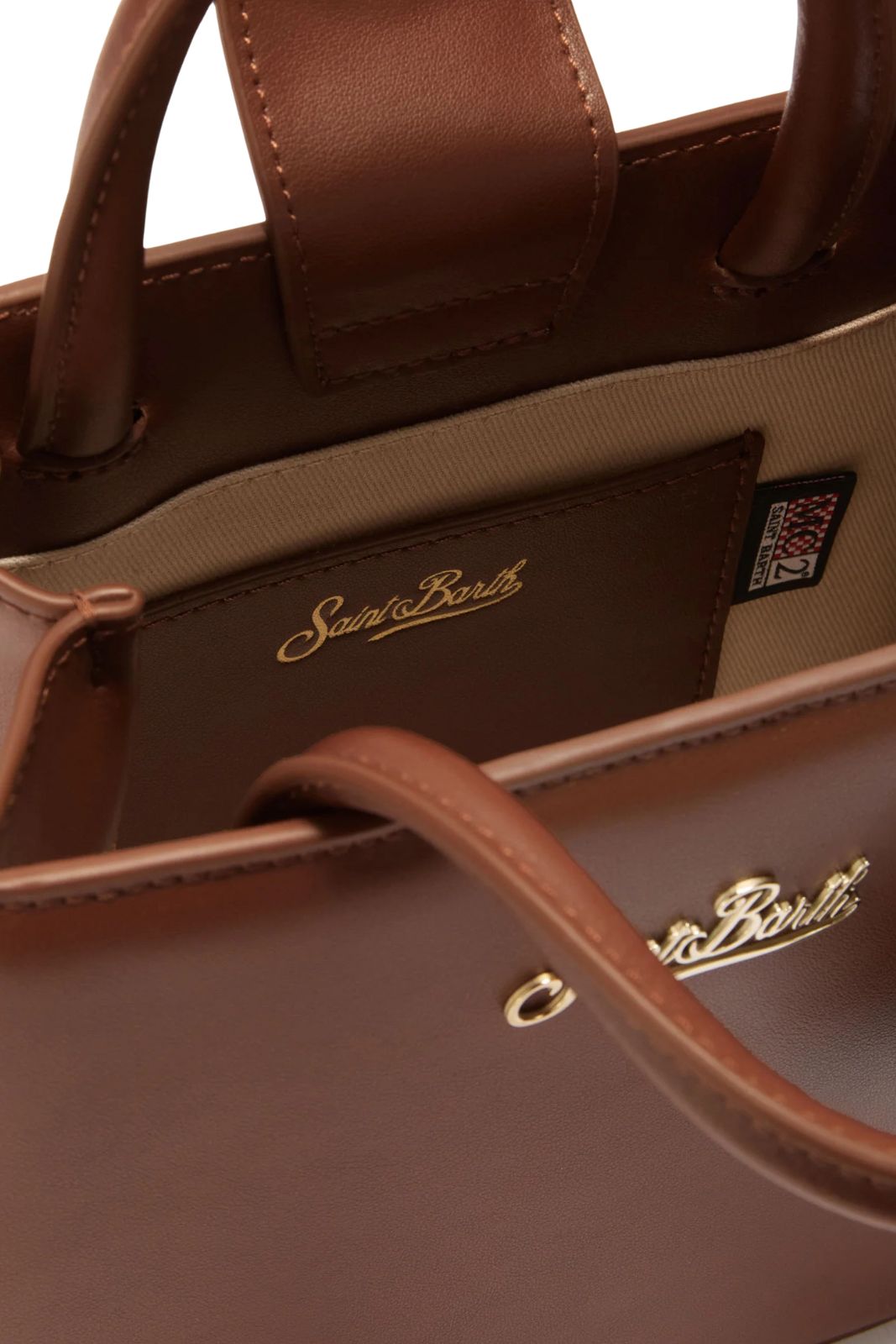 MC2 Saint Barth borsa donna SHOP BAG MINI in pelle marrone
