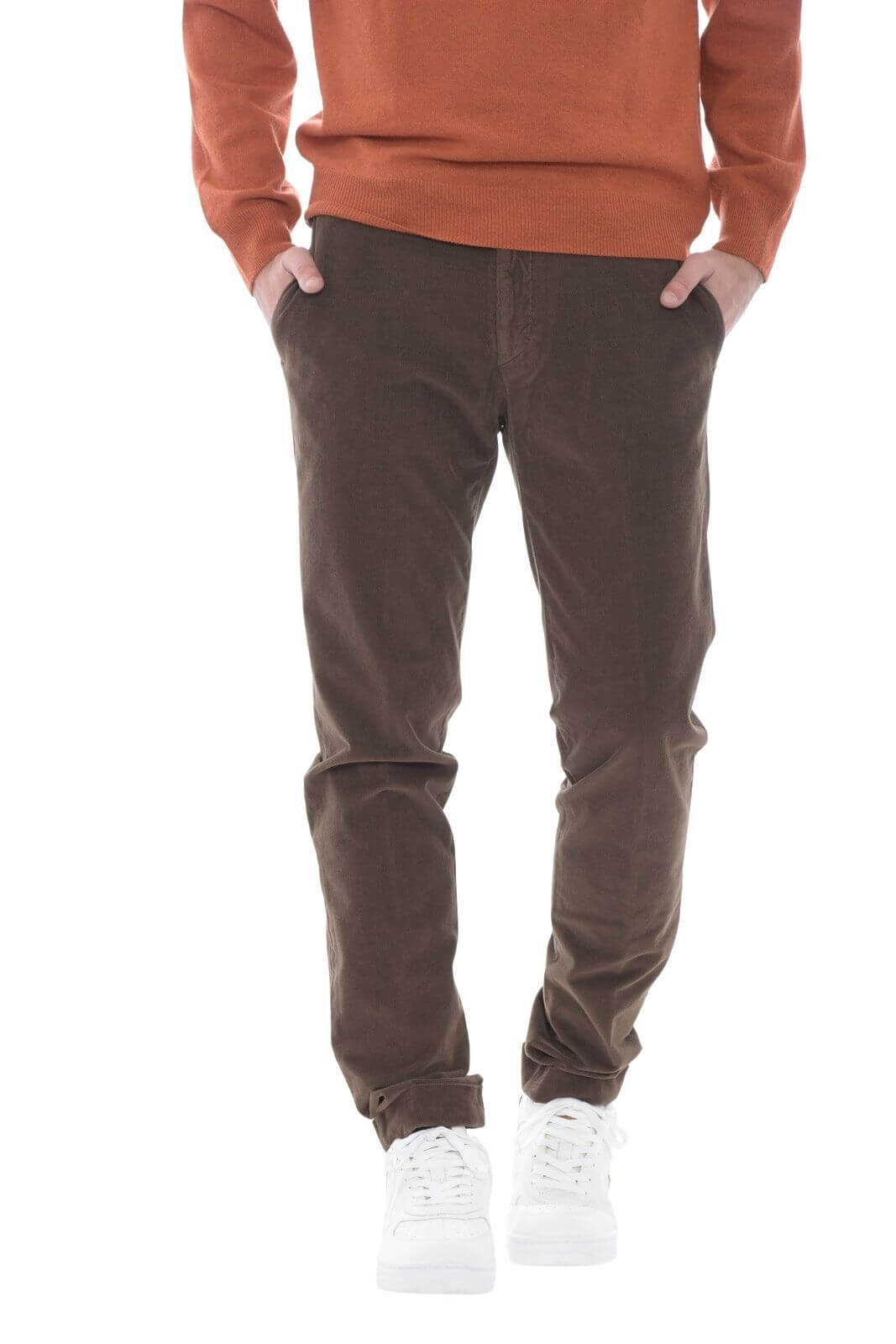 Michael Coal BRAD men's trousers in velvet workmanship