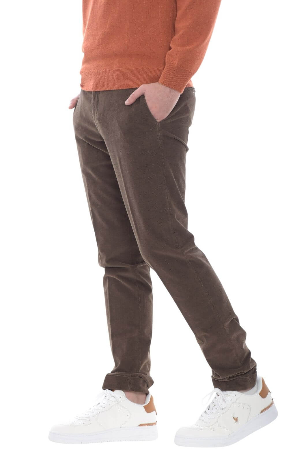 Michael Coal BRAD men's trousers in velvet workmanship