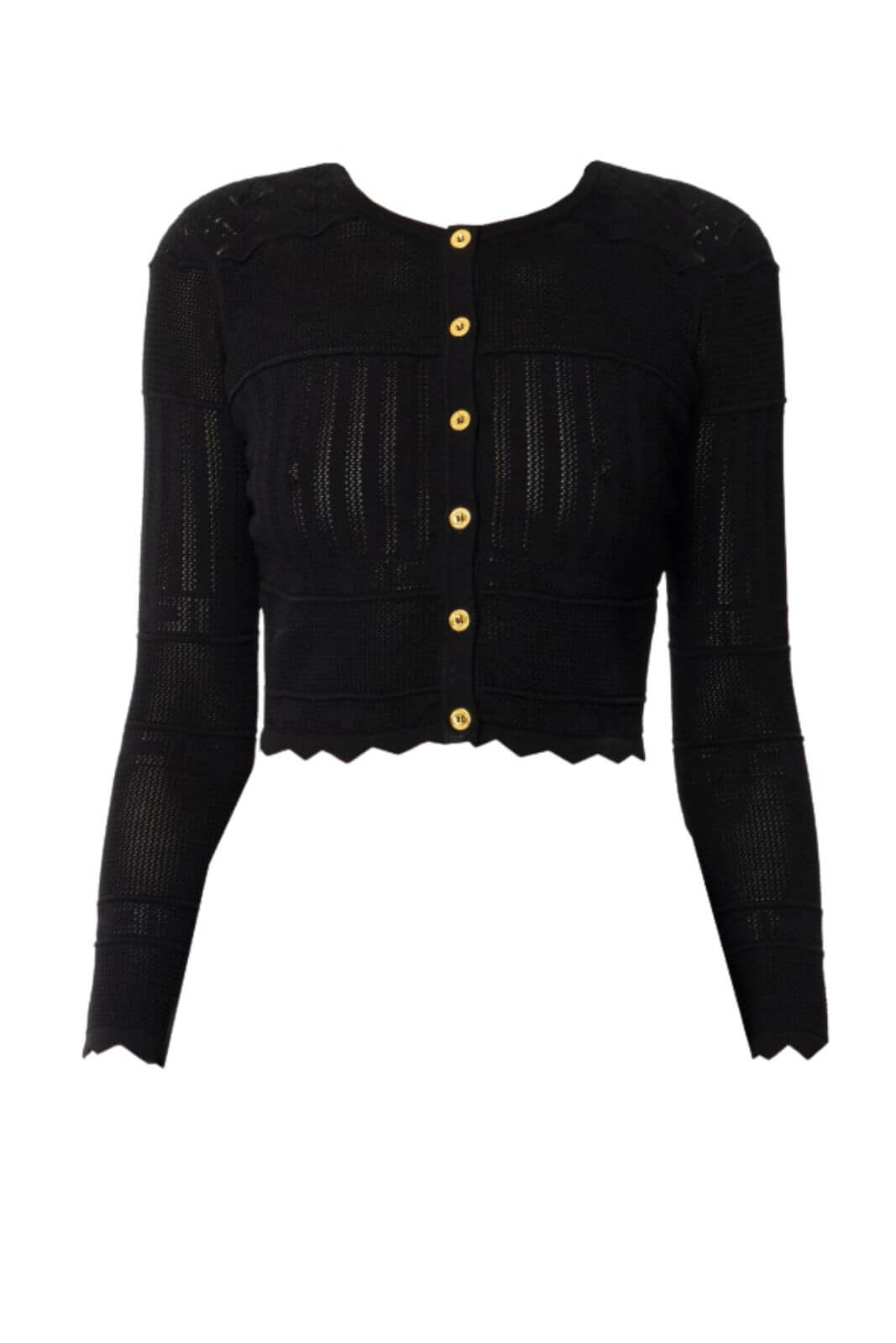 Elisabetta Franchi women's knitted cardigan with à jour embroidery