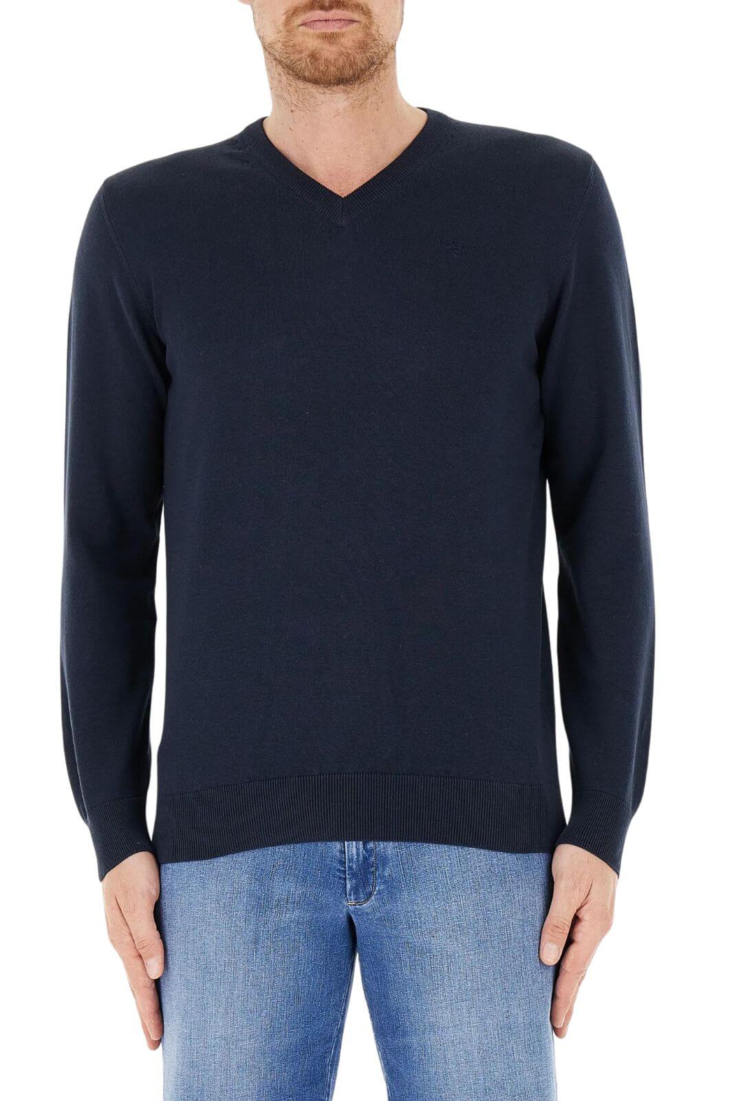 Barbour Jersey de hombre con cuello de pico ligero