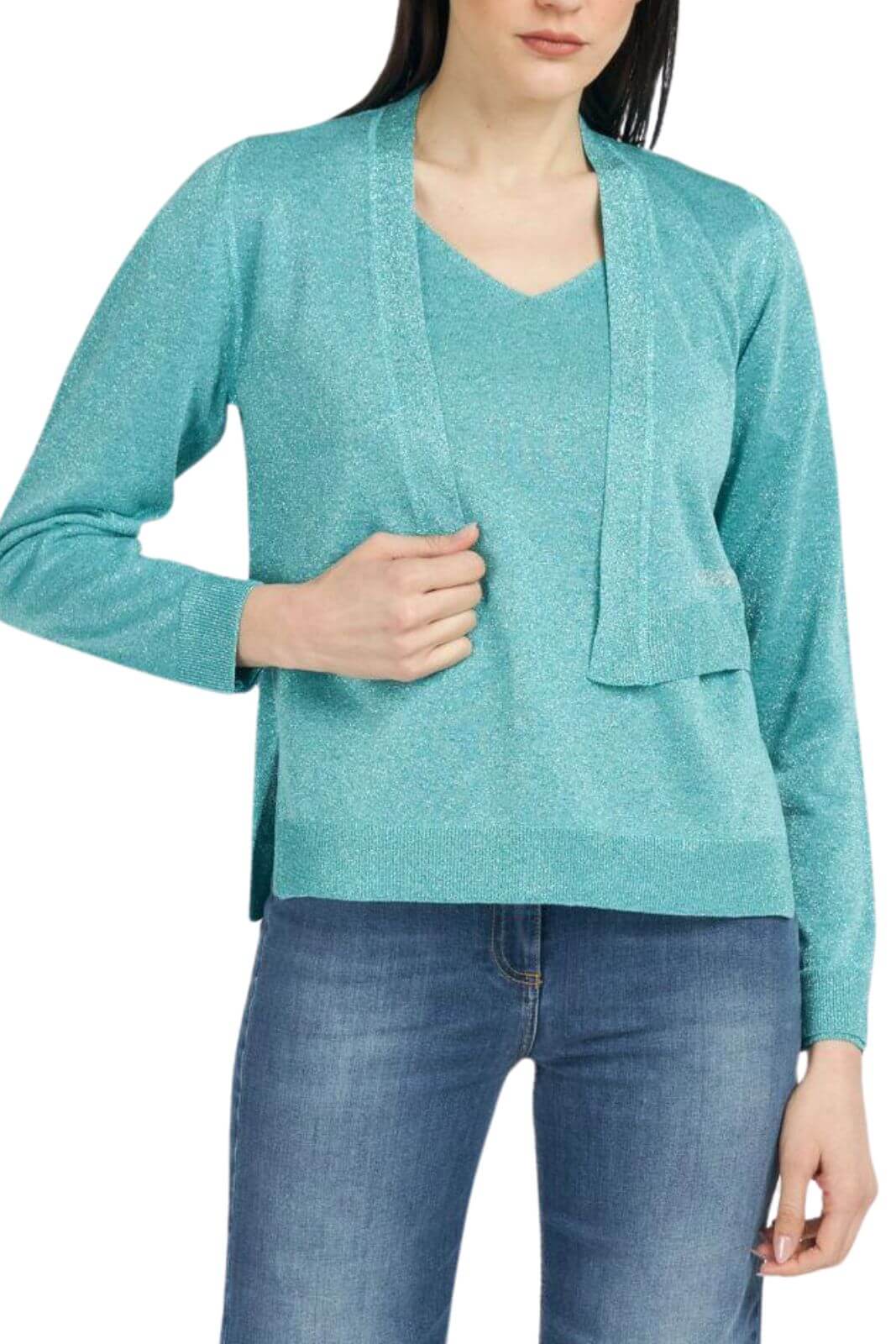 Seventy Cárdigan abierto de mujer de lúrex