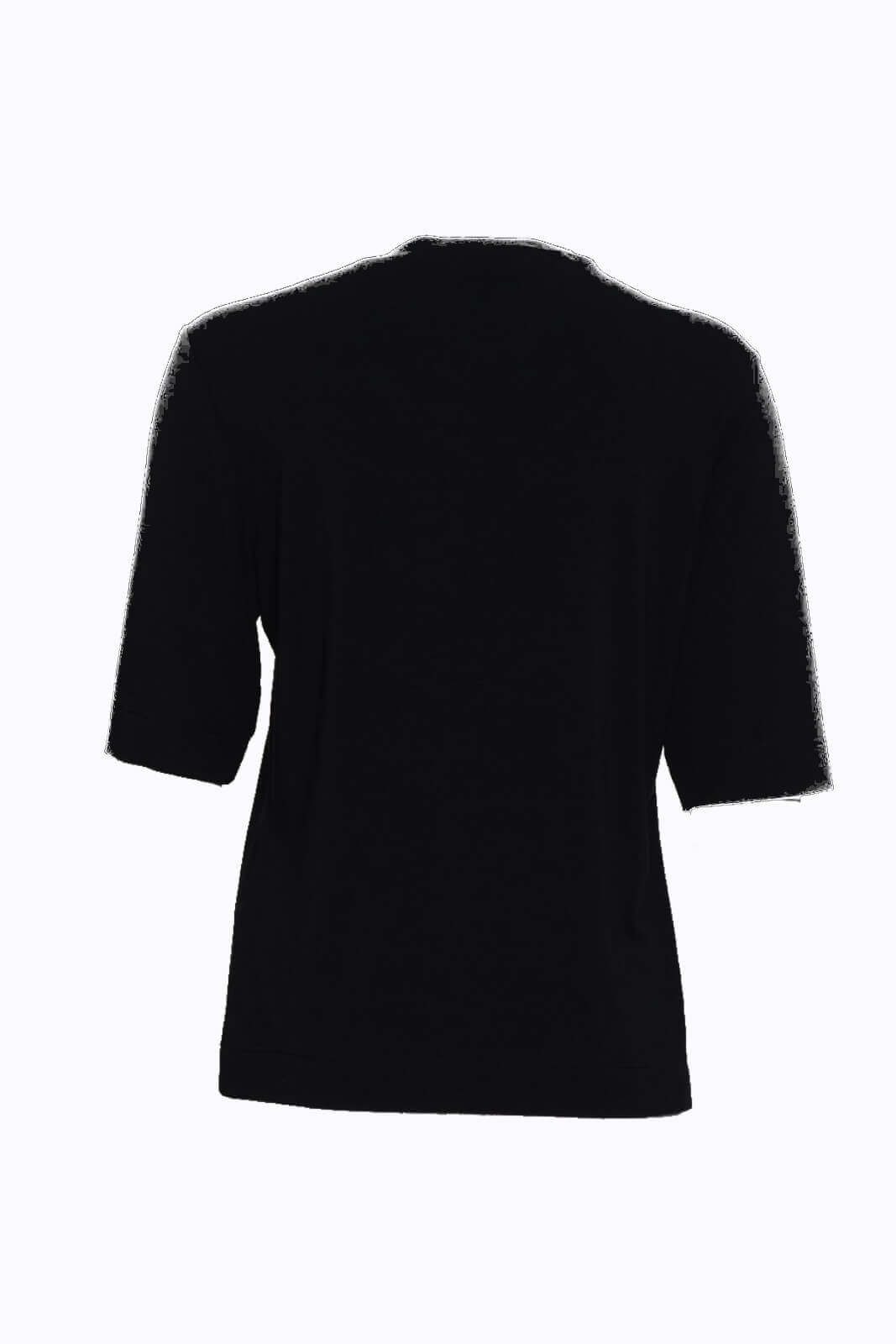 Camiseta de mujer Via delle Perle con letras de diamantes de imitación