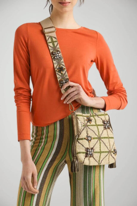 T-shirt donna girocollo in jersey fronte 1