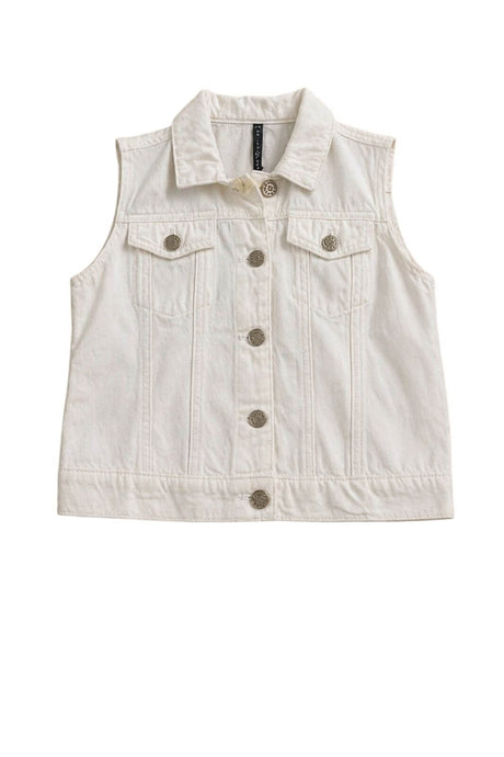Manila Grace Gilet Bambina in Denim