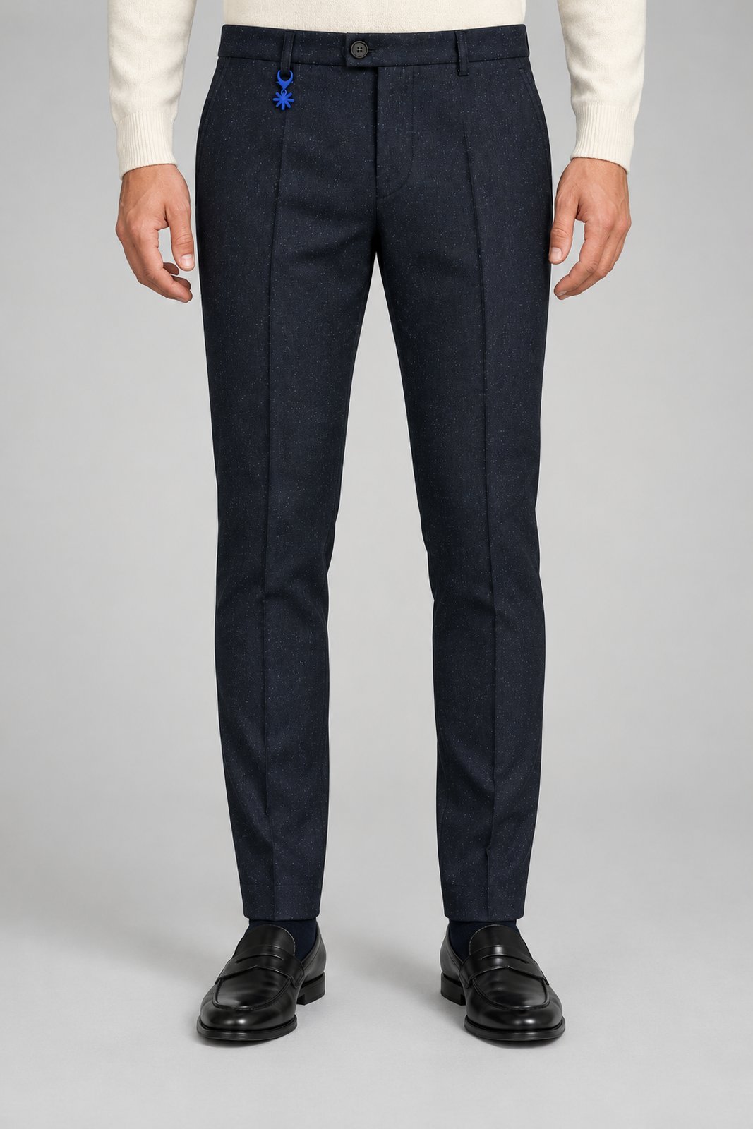 Manuel Ritz Pantaloni Uomo Skinny Fit in misto lana