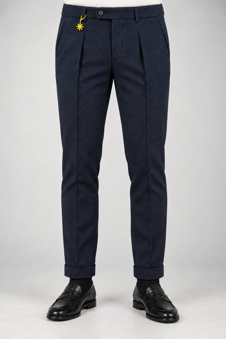 Manuel Ritz Pantaloni Uomo Slim Fit in misto lana