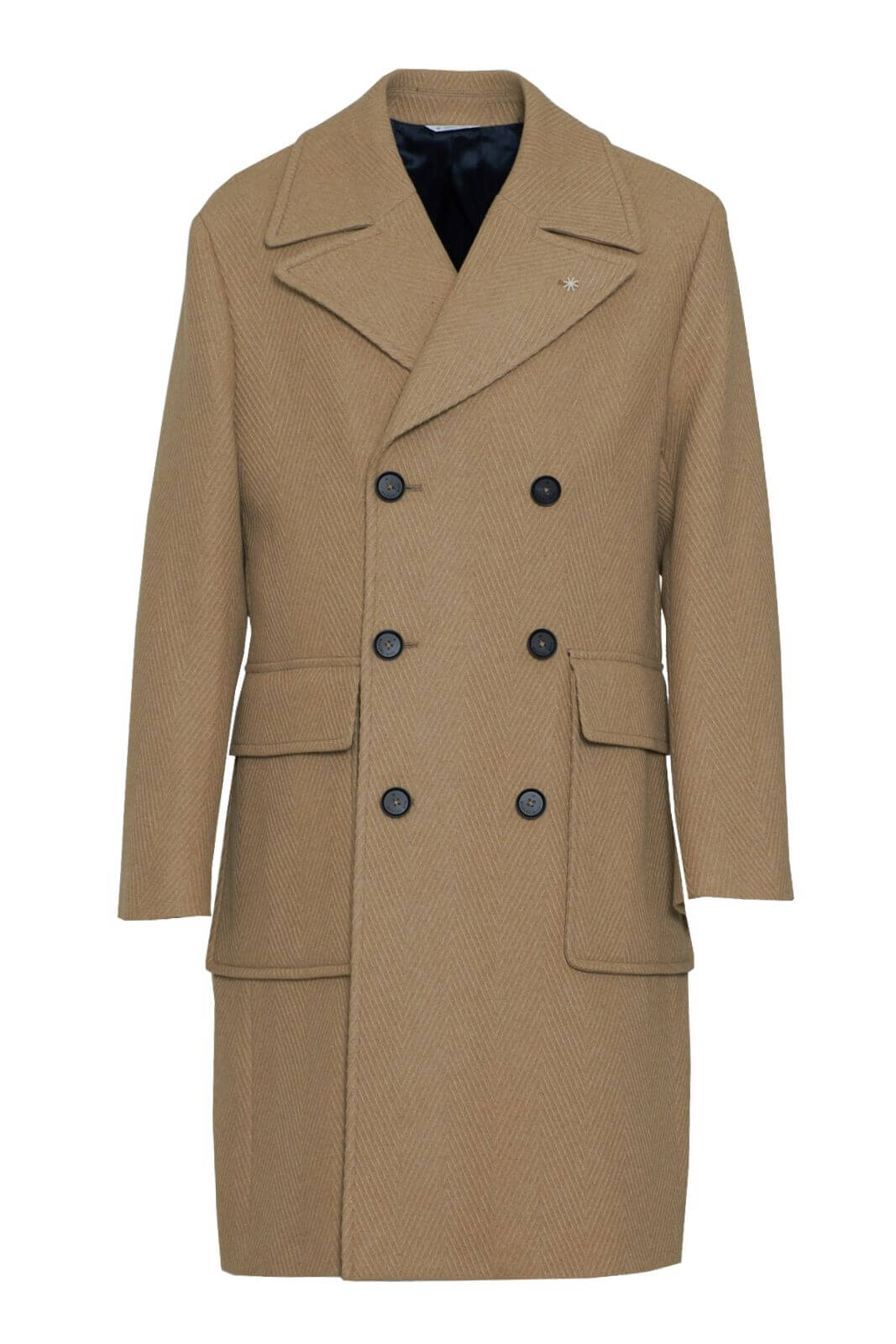 Manuel Ritz Cappotto Uomo lungo doppiopetto