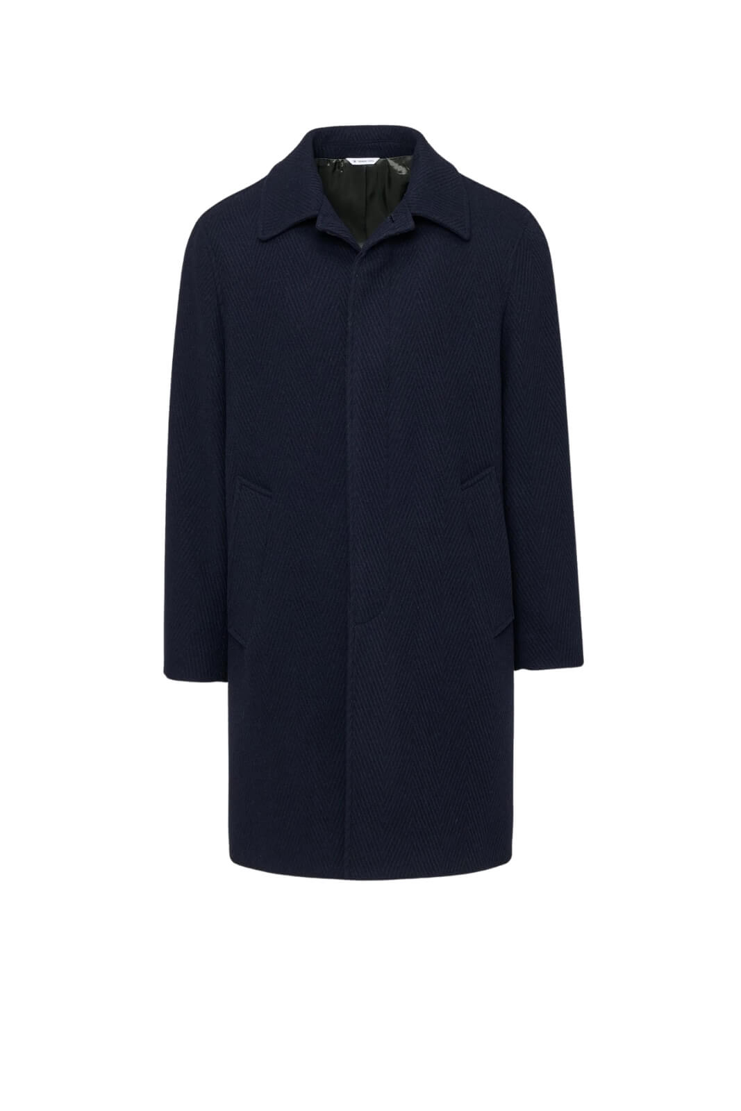 Cappotto da uomo Manuel Ritz in misto lana con lavorazione in rilievo fronte