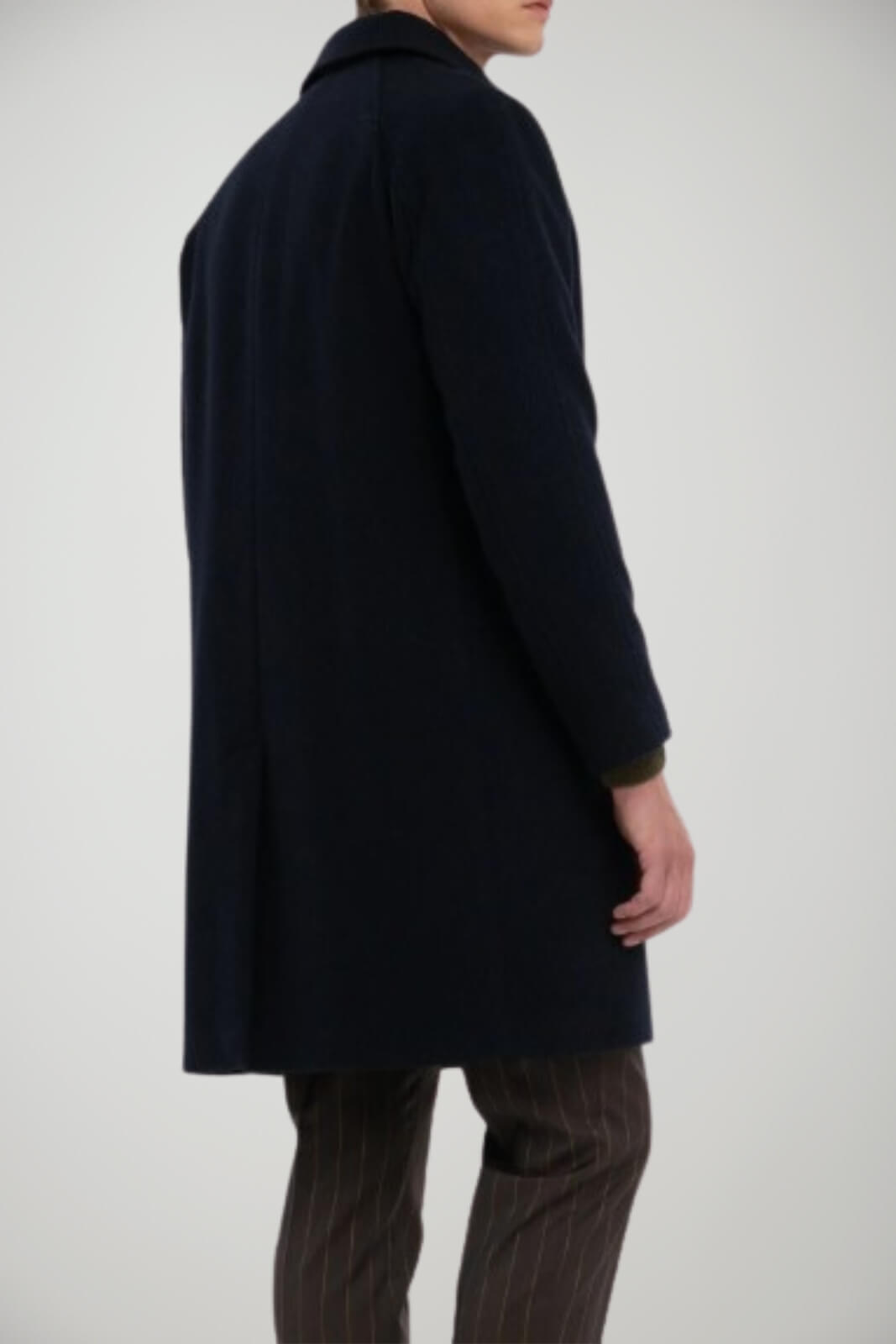 Cappotto da uomo Manuel Ritz in misto lana con lavorazione in rilievo retro