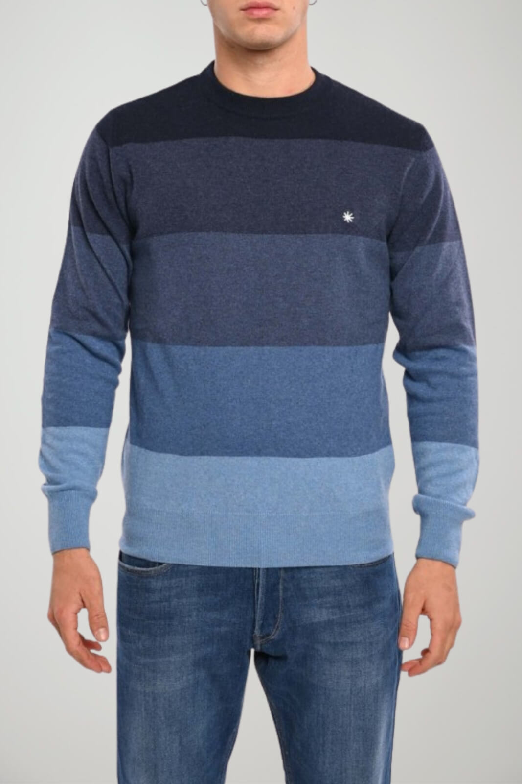 Manuel Ritz Maglia Uomo a righe multicolore