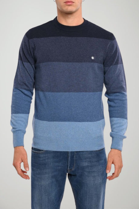 Manuel Ritz Maglia Uomo a righe multicolore