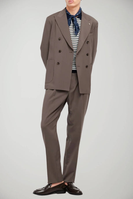 Abito da uomo Manuel Ritz doppiopetto in lana stretch