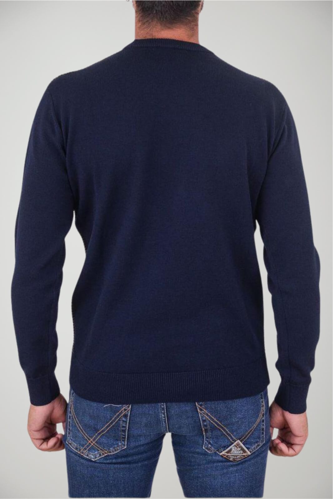 Maglia da uomo in misto lana a girocollo