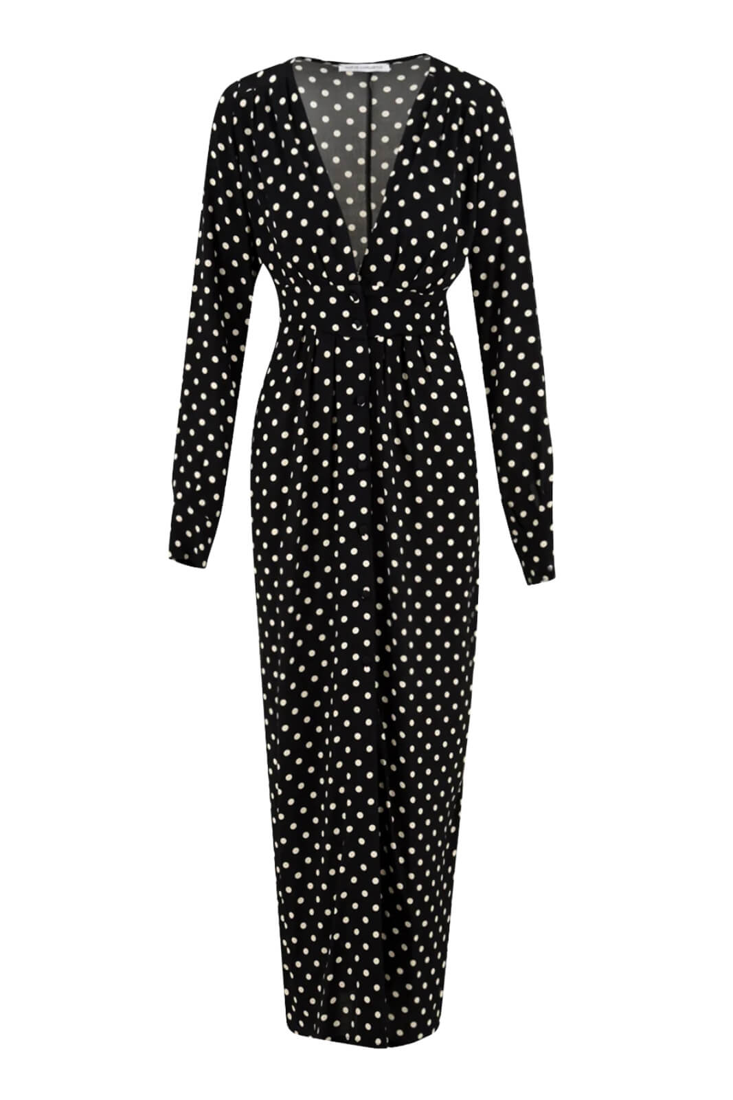 Abito da donna chemisier Mar de Margaritas stampa pois fronte