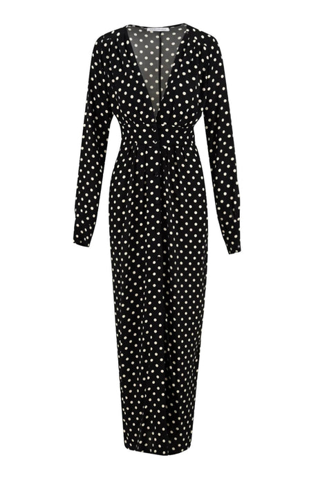 Abito da donna chemisier Mar de Margaritas stampa pois fronte