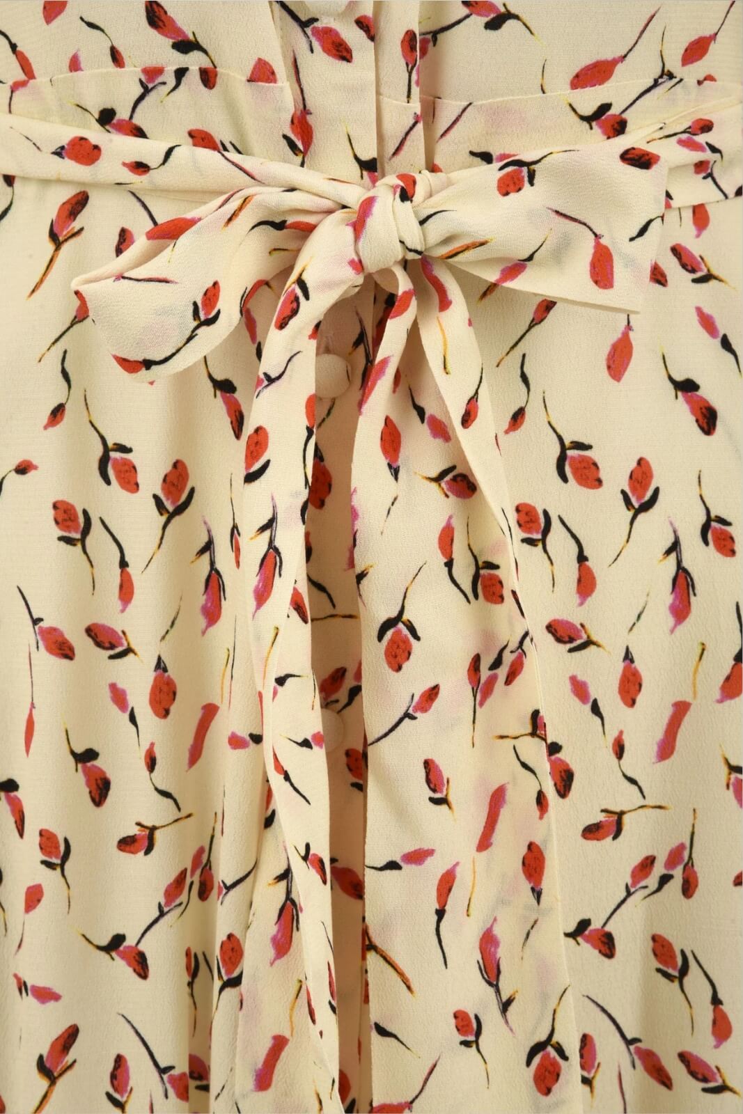 Abito chemisier da donna Mar de Margaritas stampa tulipani dettaglio stampa