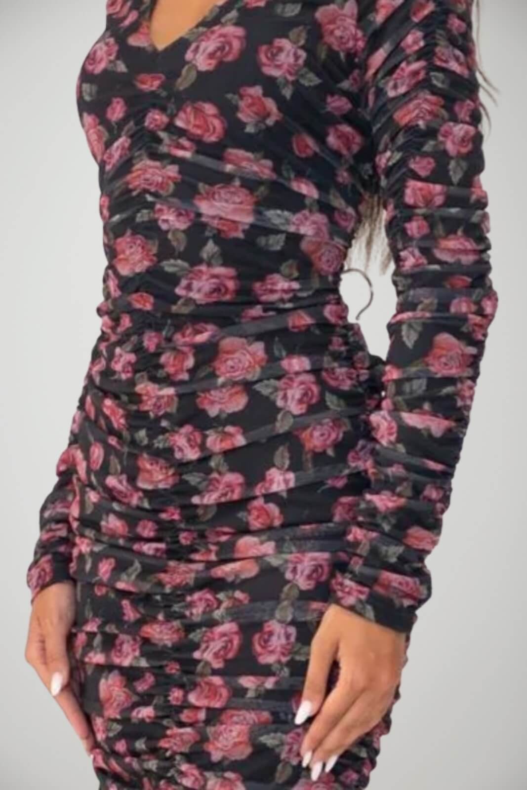 Mar de Margaritas abito donna stampa floreale dettaglio