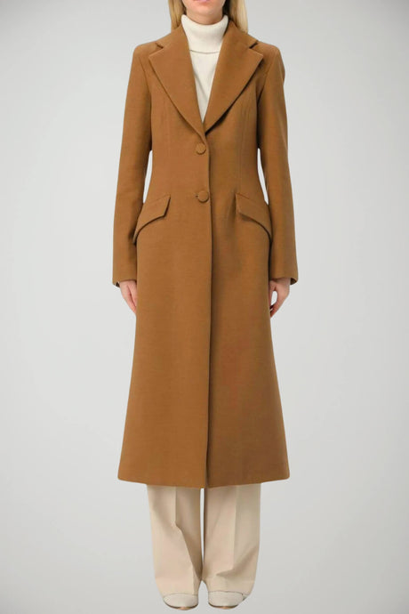 Cappotto lungo da donna monopetto Mar de Margaritas fronte 1