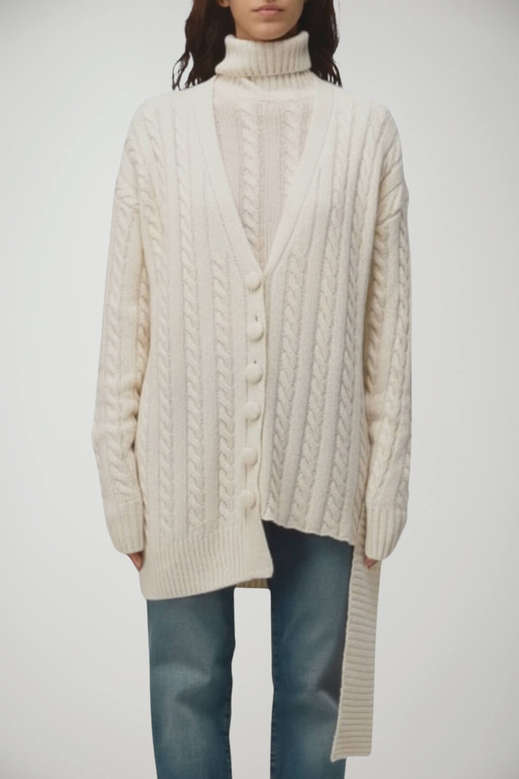 Cardigan da donna Mar de Margaritas a trecce