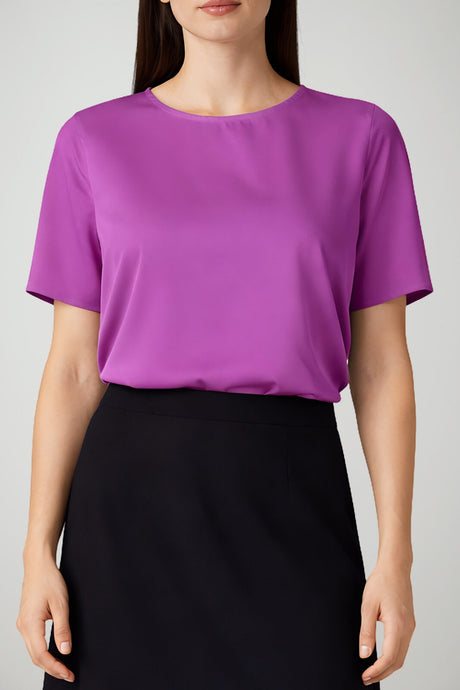 Markup blusa donna in raso maniche corte