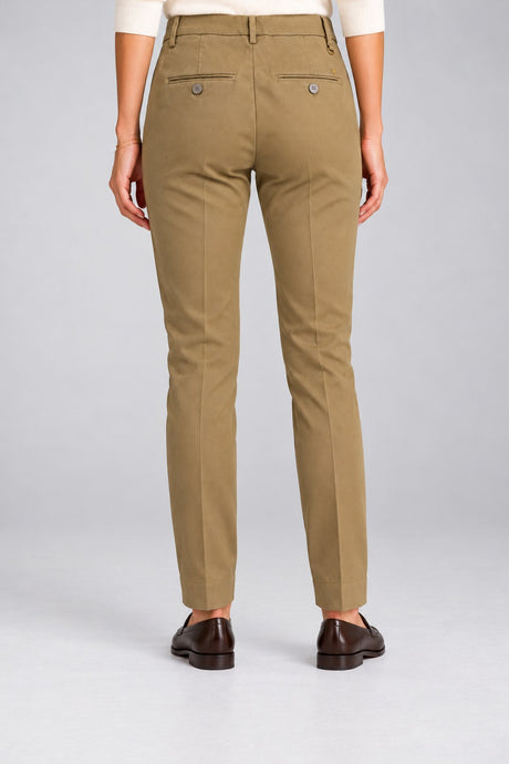 Mason's Pantaloni Donna Chino in Microlavorazione New York Slim
