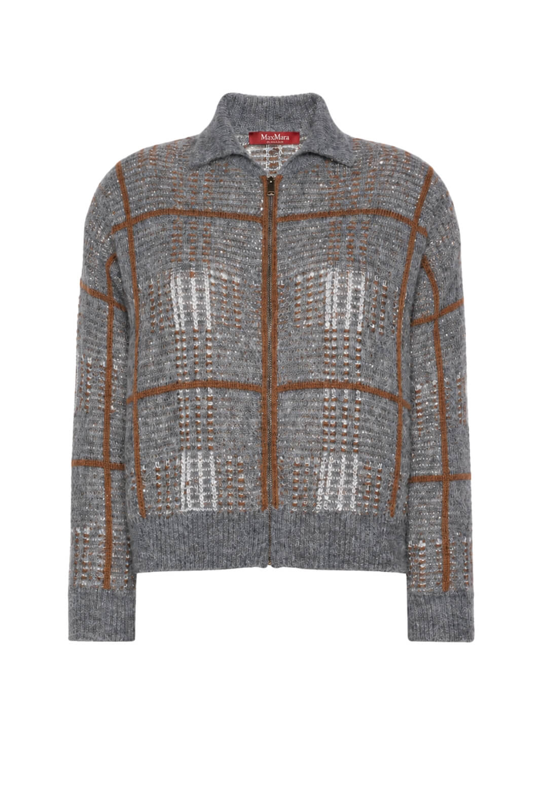 MaxMara Studio Cardigan Donna in jacquard con paillettes