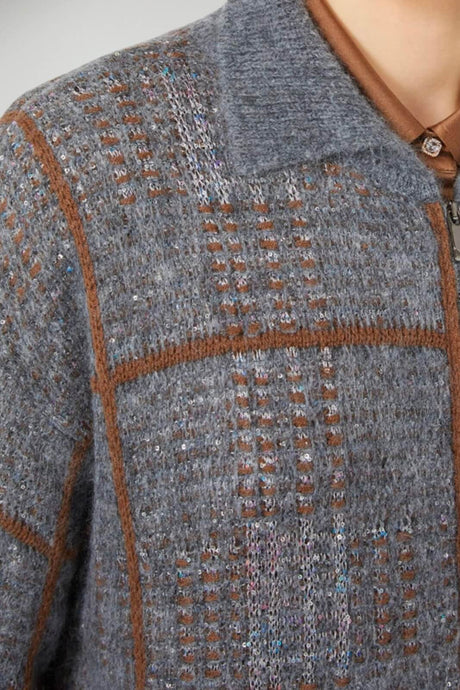 MaxMara Studio women's sequinned jacquard cardigan