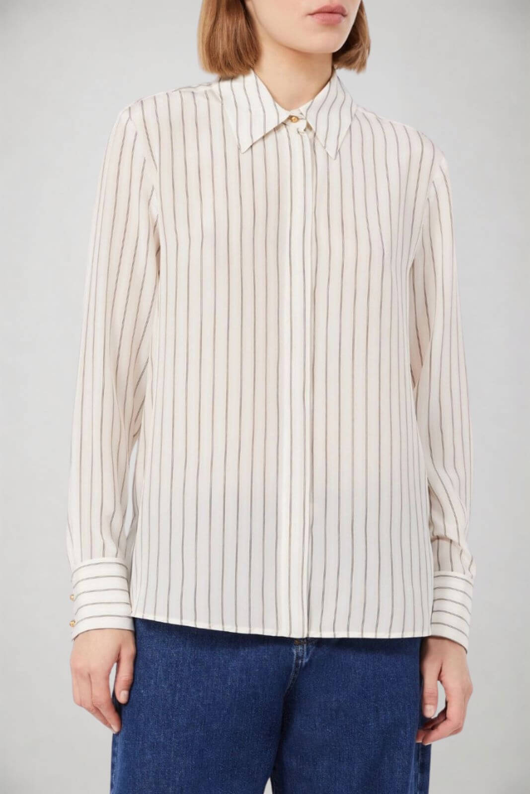 MaxMara Studio Camicia Donna in seta rigata