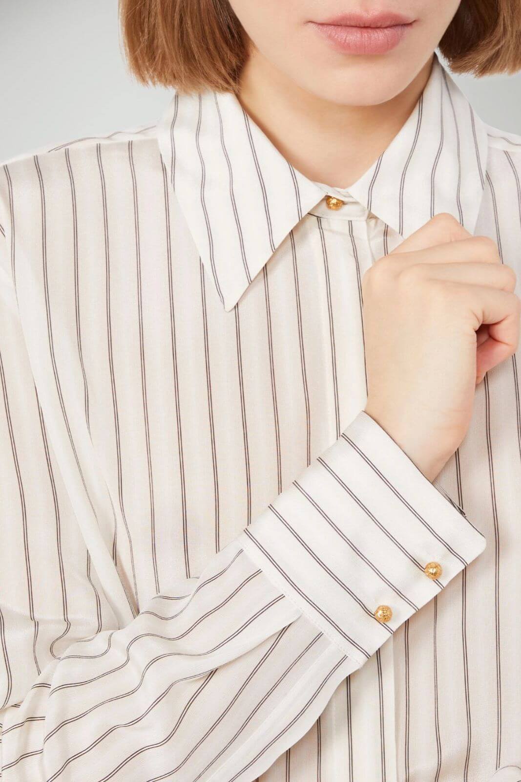 MaxMara Studio Camicia Donna in seta rigata