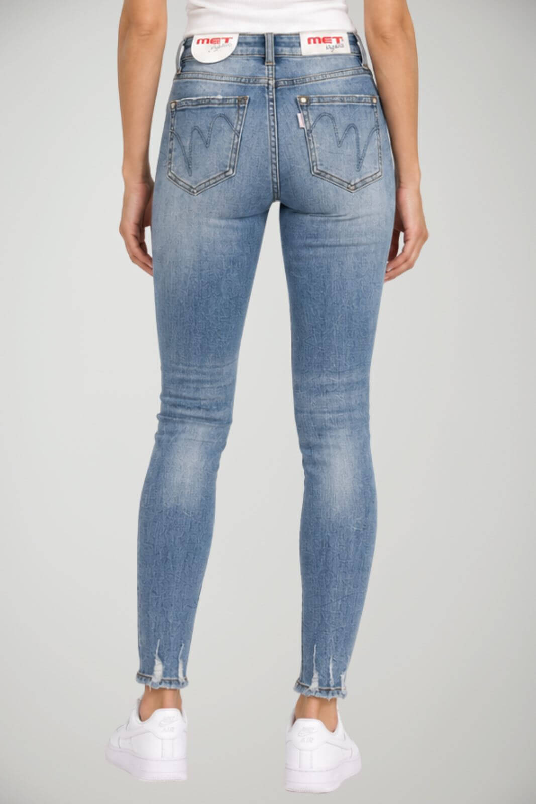 Met Jeans Donna Super Skinny con usure